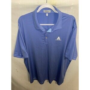 Peter Millar Summer Comfort Men’s Polo Golf Shirt Sz XL Blue Striped Athleisure